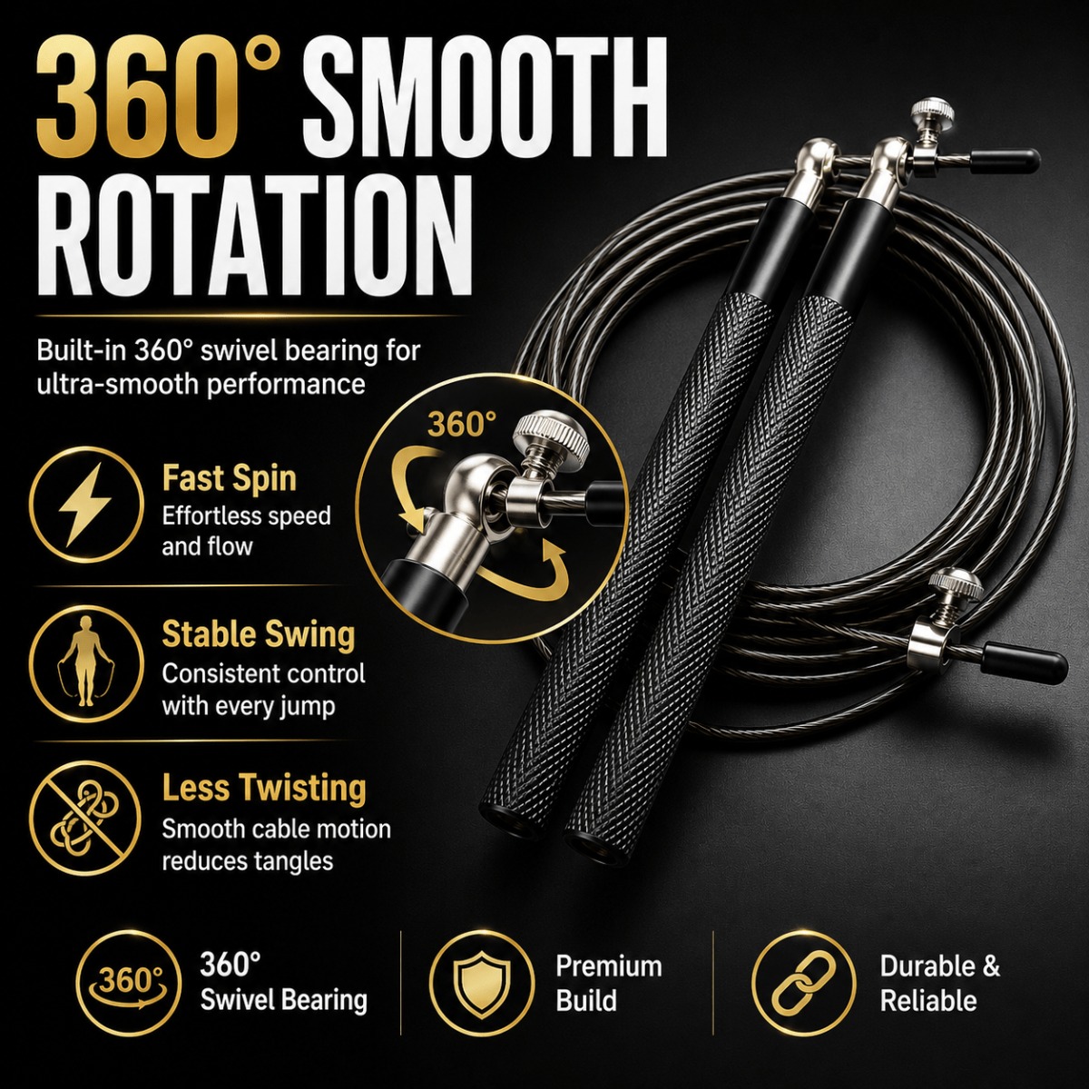 Скоростная скакалка с шарикопо – обзор и цена Jump Rope Speed Bearing